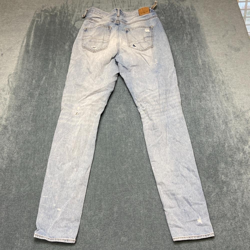 American Eagle Outfitters Jeans Womens 4 28x29.5 Blue Denim Distressed Mid Rise
